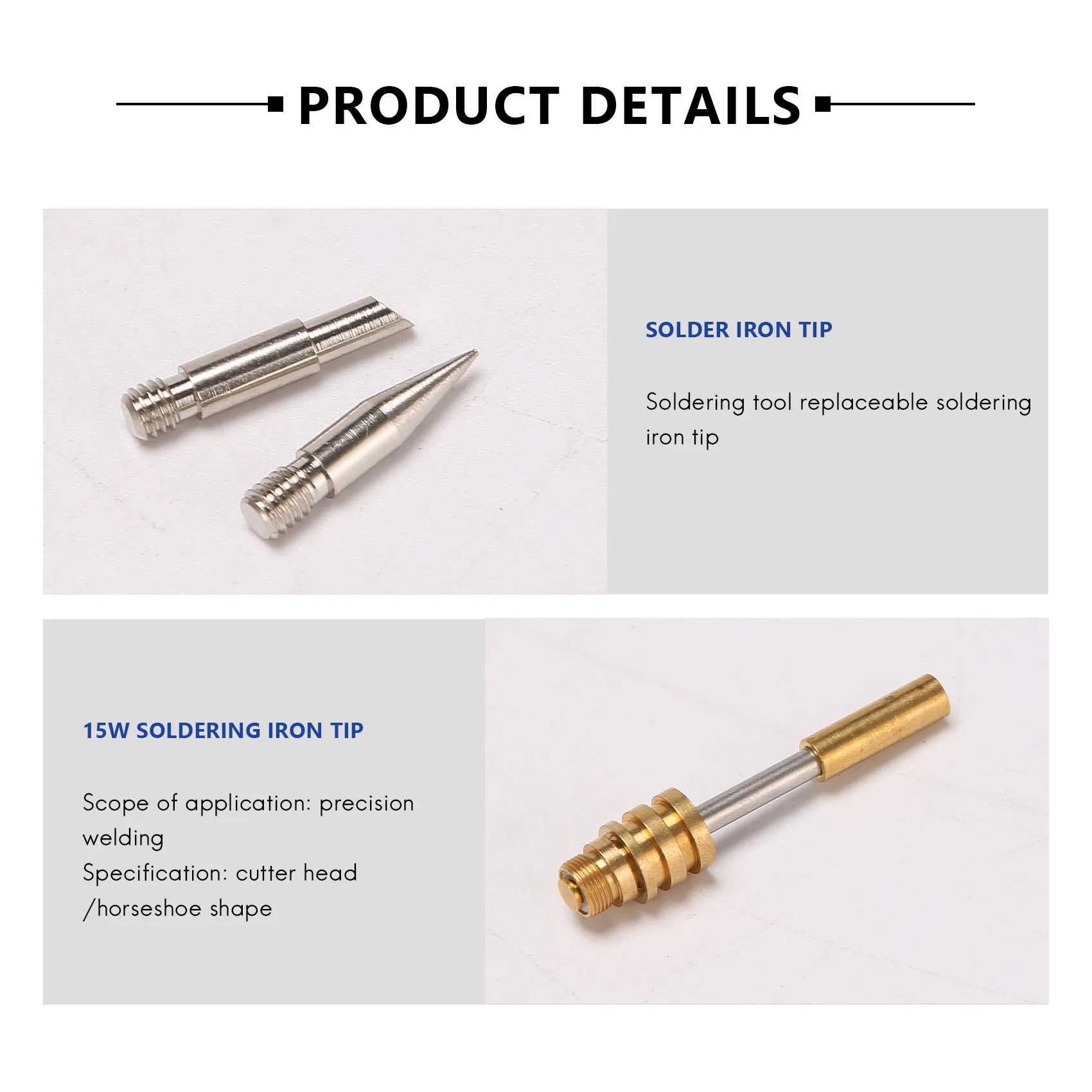 A11E-510 Interface Soldering Iron Tip USB Wireless Soldering Iron Tip Welding Tool 15W Cutter Head Horseshoe Shape