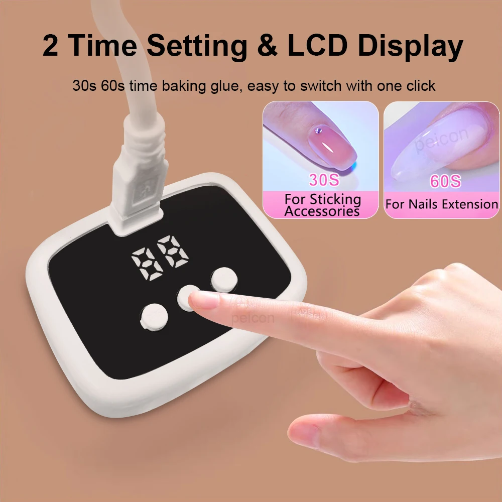 Lampe à ongles Mini lampe pour manucure lampe à ongles LED UV Rechargeable pour vernis à ongles Gel séchage rapide sèche-ongles lampe UV Portable