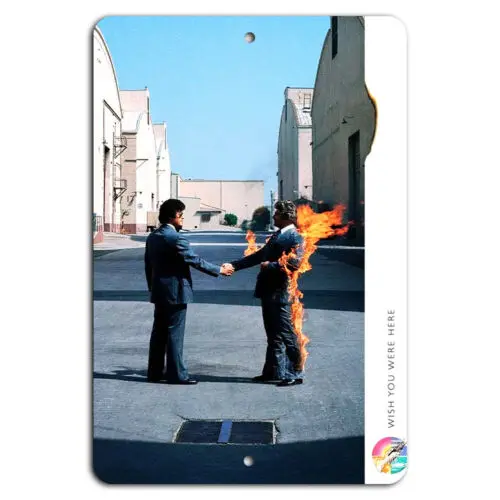 1e,Pink Floyd You Were Here Burning Man Rock Sign - Vintage Music Decor