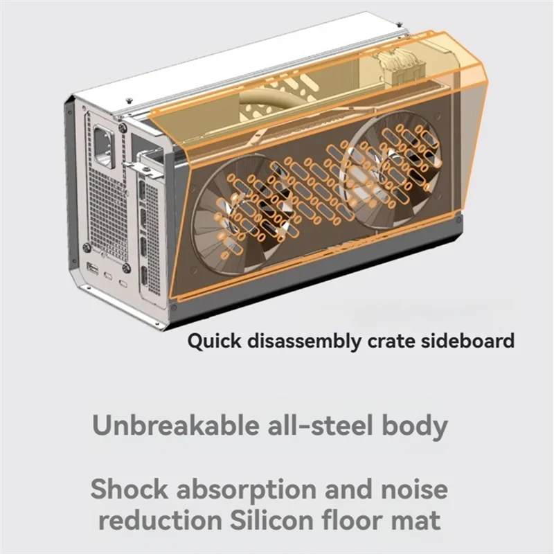 هيكل إطار A47F لـ TH3P4G3 Ocup4v2 Oculink Thunderbolt3/4 USB4 PCIE 4.0 SFX FLEX بطاقة الرسومات الخارجية وحدة معالجة الرسومات