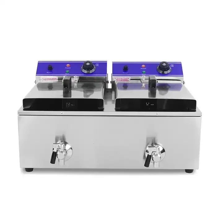 Stainless Steel Continuous Deep Fryer Pro Commercial Electric Frying Pan Station Machine For Fast