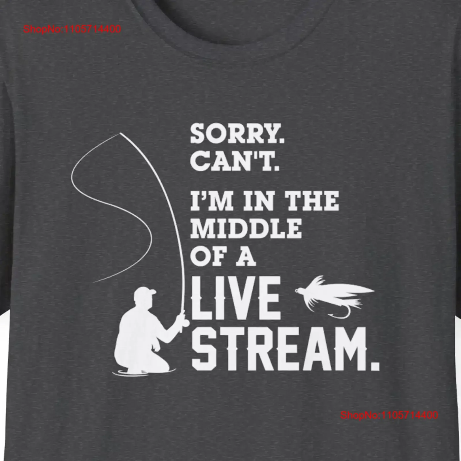 Live Stream Funny Fly Fishing T Shirt for Him Mens Fathers Day s Dad vintage Washed Versatile Breathable Top For Everyday Wear