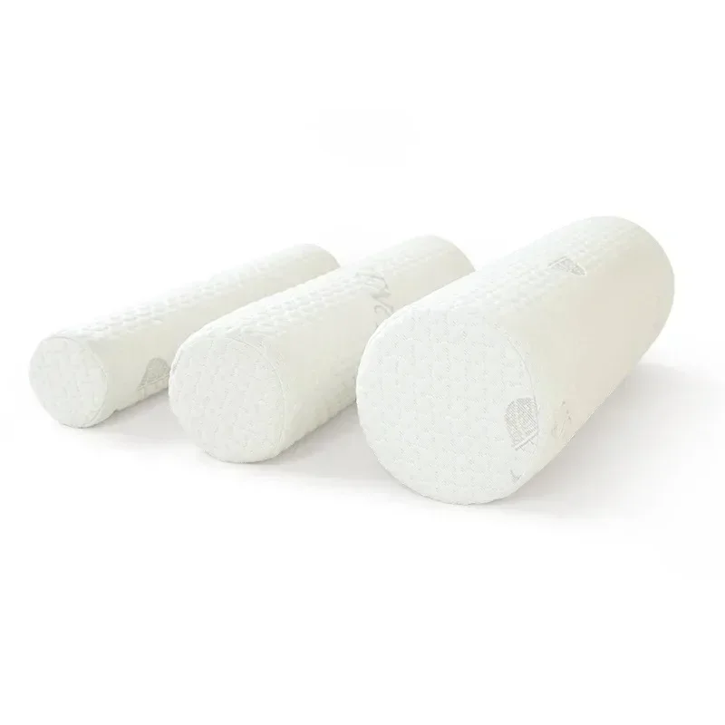 Cervical Neck Roll Memory Foam Pillow Bolster Pillow for Bed Support Round Pillows for Bed, Legs, Back and Yoga
