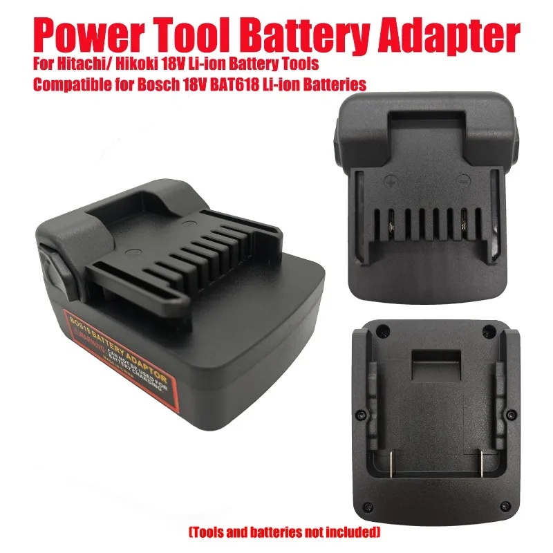 

HAKSINKY Battery Converter Adapter for Hitachi/ Hikoki 18V Li-ion Battery Tools Compatible for Bosch 18V BAT618 Li-ion Batteries
