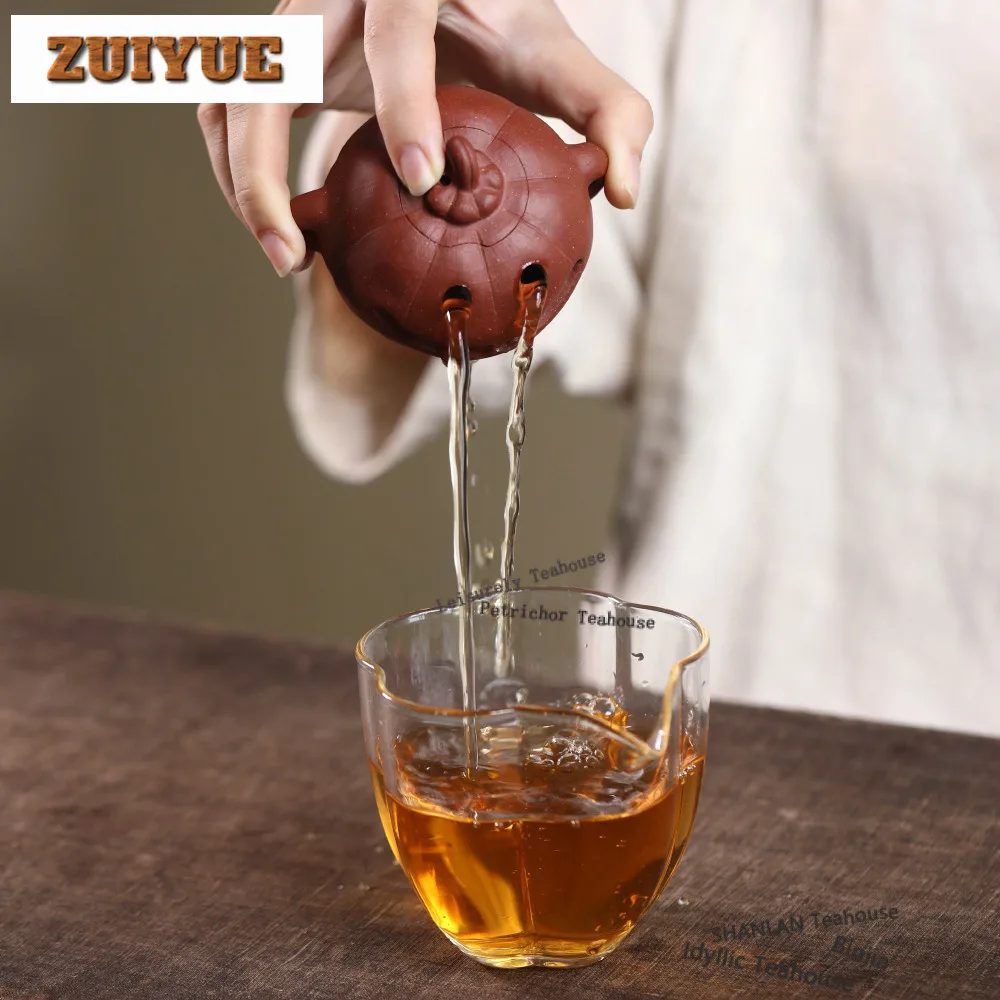 

80ml High-end Yixing Purple Clay Teapots Handmade Pumpkin Pot Raw Ore Downhill Mud Tea Infuser Kettle Chinese Zisha Tea Set