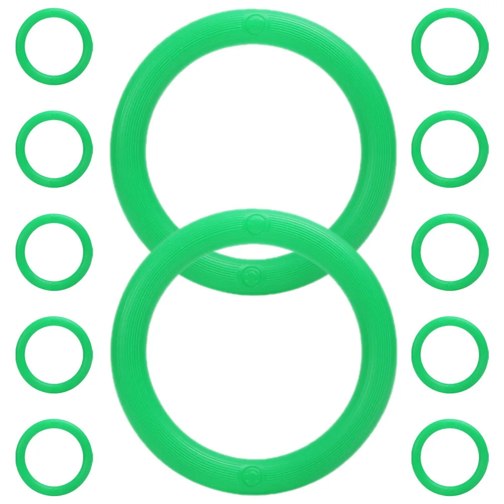 12 قطعة حامل حلقة عرض الفواكه البلاستيكية حامل الفاكهة غير القابل للانزلاق لقاعدة عرض السوبر ماركت المستديرة