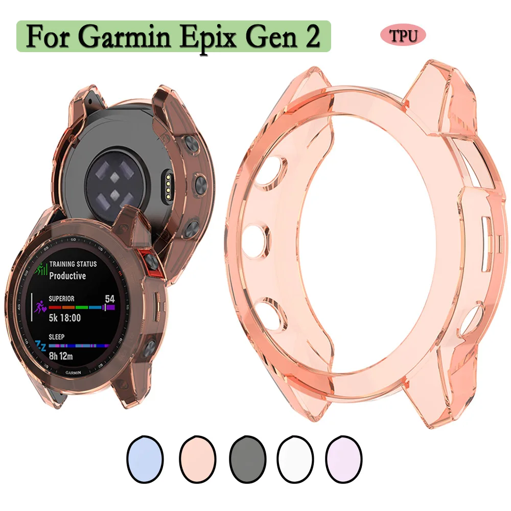 เหมาะสำหรับ Garmin epix Gen 2เคสป้องกัน Jam Tangan Hollow แบบนิ่มและ TPU ที่ทนทานอุปกรณ์ป้องกันกรอบนาฬิกา