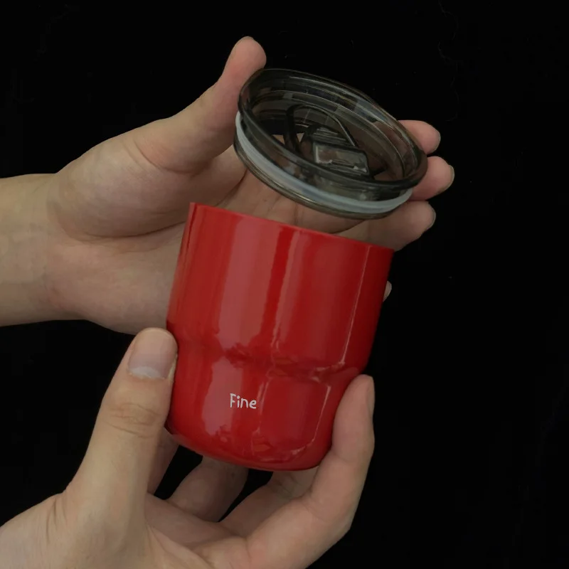 

Stainless Steel Vacuum Insulated Espresso/Coffee Cup With Lid Stackable Cup 255ML Mini