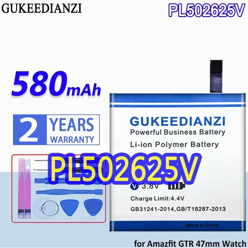 High Capacity GUKEEDIANZI Battery 310mAh/850mAh for huami Amazfit  Gts 2 2E  3 Pro/4 mini/EVE L0943A GTR 42MM 47mm Gts2 Gts3 Pro