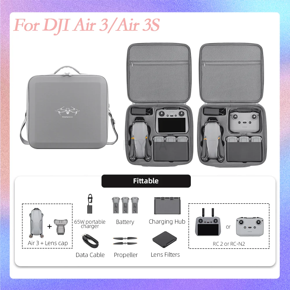 ドローンショルダーバッグ-dji-air-3s-用大容量ショックポータブルハンドバッグキャリングケース-dji-air-3-アクセサリー用
