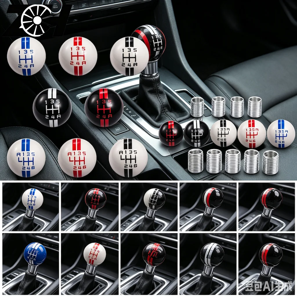 Car Gear Shift Knob 5 6 R6 Speed Manual Handle Ball MT Shifter Lever Fit For Ford Mustang