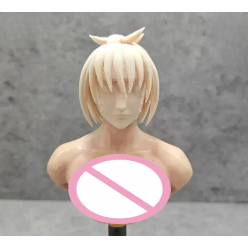 Unbemaltes 1/6 1/12 Maßstab Manga-Charakter NARUTO Soldat Weißer Kopfskulptur-Modell für 12'' 6'' Actionfiguren-Zubehör – Detail 7