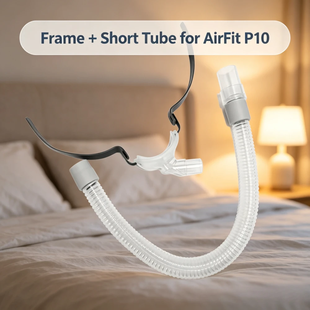 For AirFit P10 Replacement Frame Assembly with Swivel Short Tube, Spare Part , Accessory Compatible with AirFit P10 (no Mask )