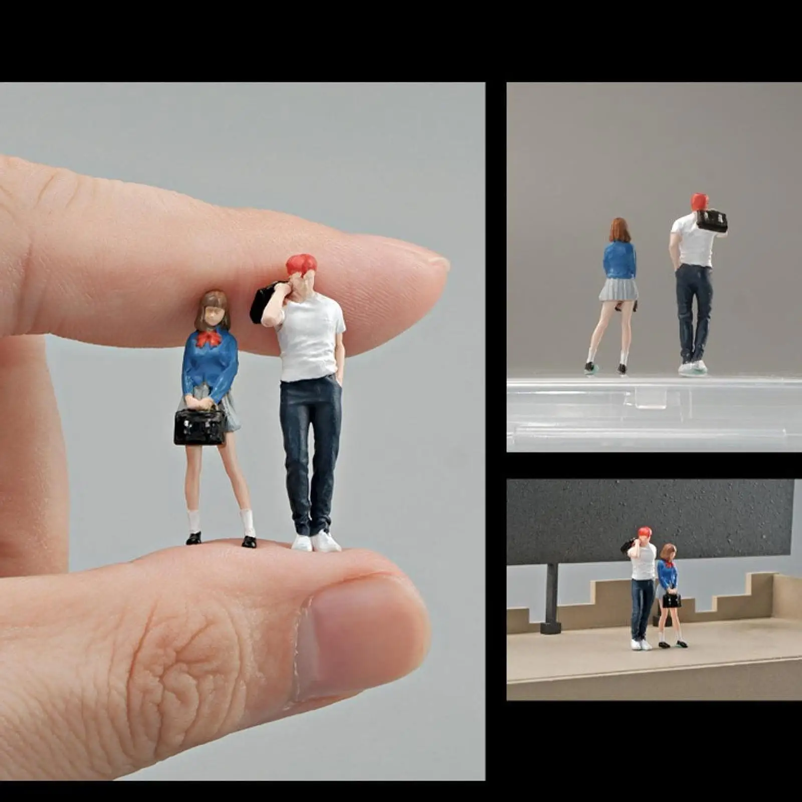 1/64 مقياس نموذج تمثال صور الدعائم نموذج أشخاص صغير لفتاة زخرفة سطح المكتب