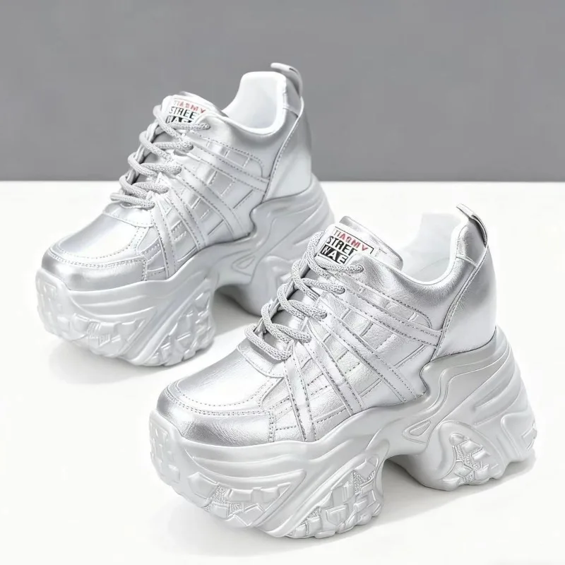 2026 New 10M 12CM Genuine Leat – Platform Sneakers Chunky recenzja i cena