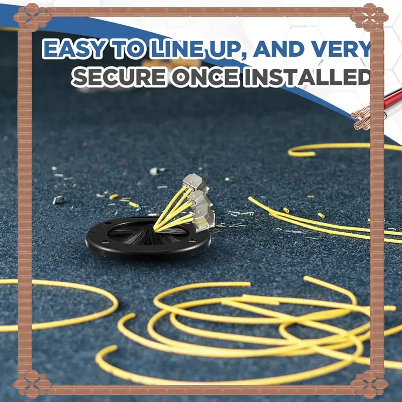 

24-часовая доставка, 2-х предметная 6-дюймовая круглая втулка-кисть для управления воздушным потоком для домашнего центра обработки данных, настенных напольных кабельных систем