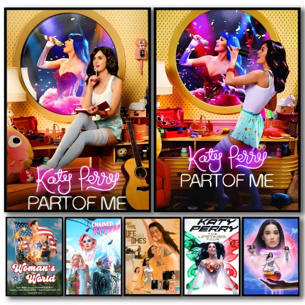 

K-Katy Singer P-Perry Painting Calligraphy High-Quality Cotton Canvas Poster Wall Art for Living Room Modern Coffee House Decor