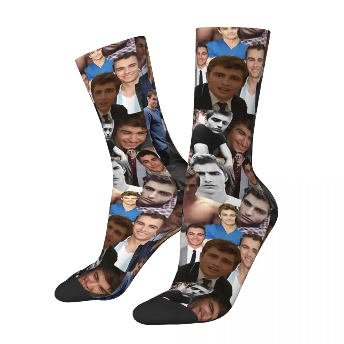 Fashion Male Men Socks Casual Dave Franco Collage Sock Polyester High Quality Women Socks Spring Summer Autumn Winter