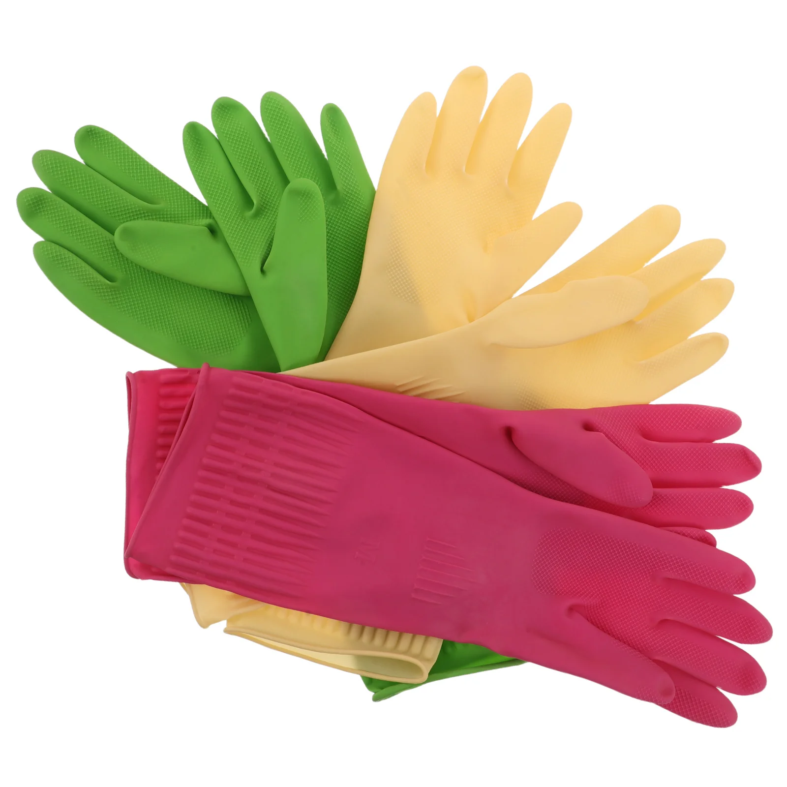 

Heavy Duty Waterproof Dishwashing Gloves Reusable Non Slip Latex Kitchen Cleaning Gloves For Household Car Washing Pet