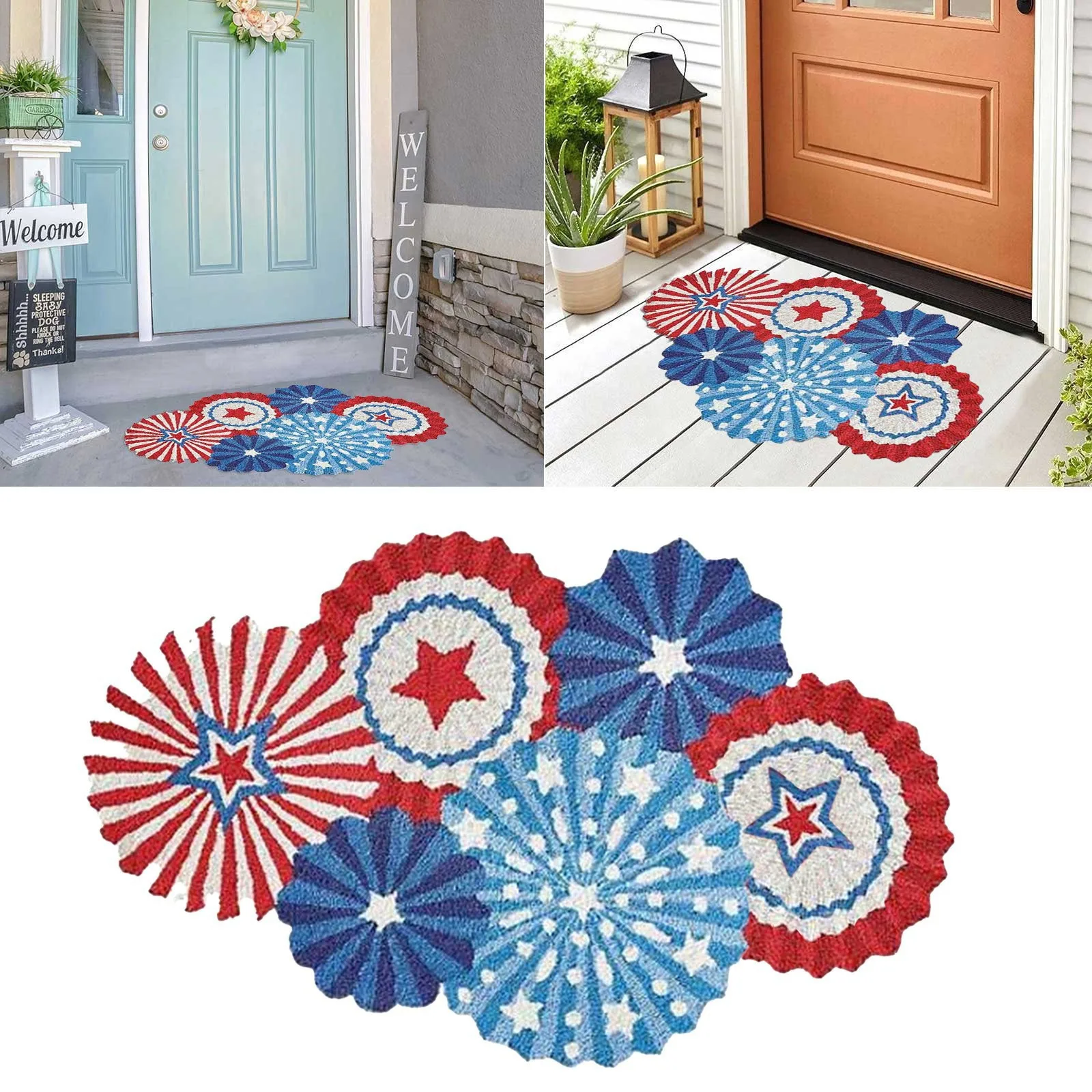 

Independence Day Decorative Door Mat Bathroom Welcome Mat Door Mat Floor Mat Independence Day Welcome Furry Bedroom Rug