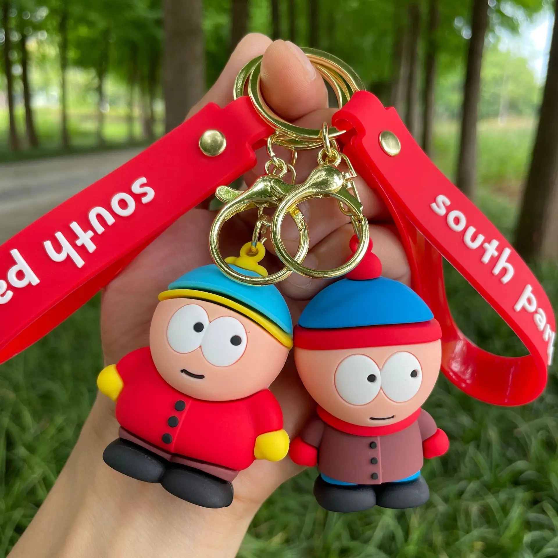 Creative Cartoon Doll South Park Kyle Broflovski Keychain Pendant Kenny Bag Car Key Ring Eric.cartman Accessories Gift Wholesale