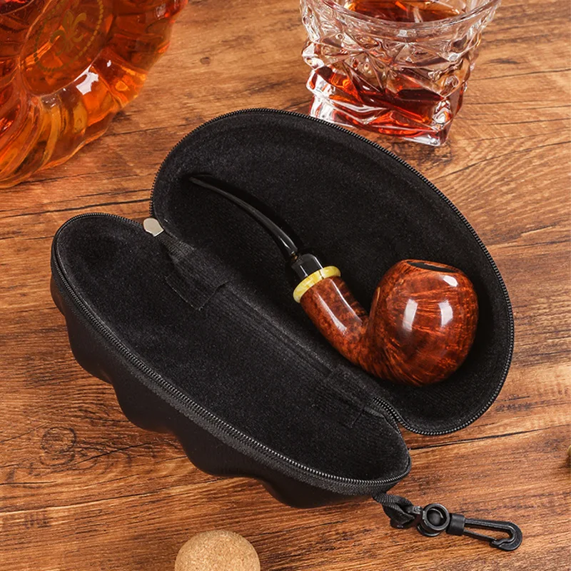 المحمولة بو الجلود واحدة التدخين الأنابيب كيس مزموم الحقيبة حالة سعة كبيرة الملحقات حقيبة يد