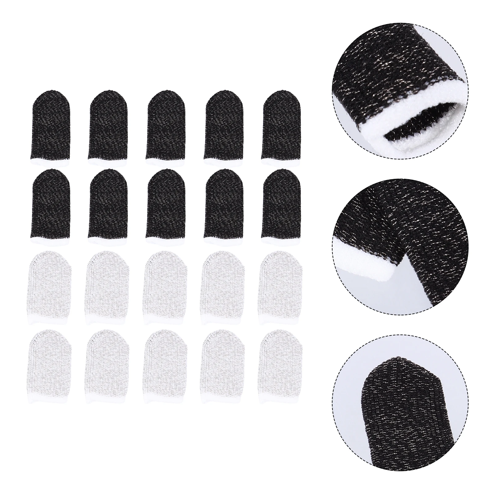 

20 Pcs Finger Cots Screen Protectors Touch Sleeve Sleeves for Mobile Cell Phone