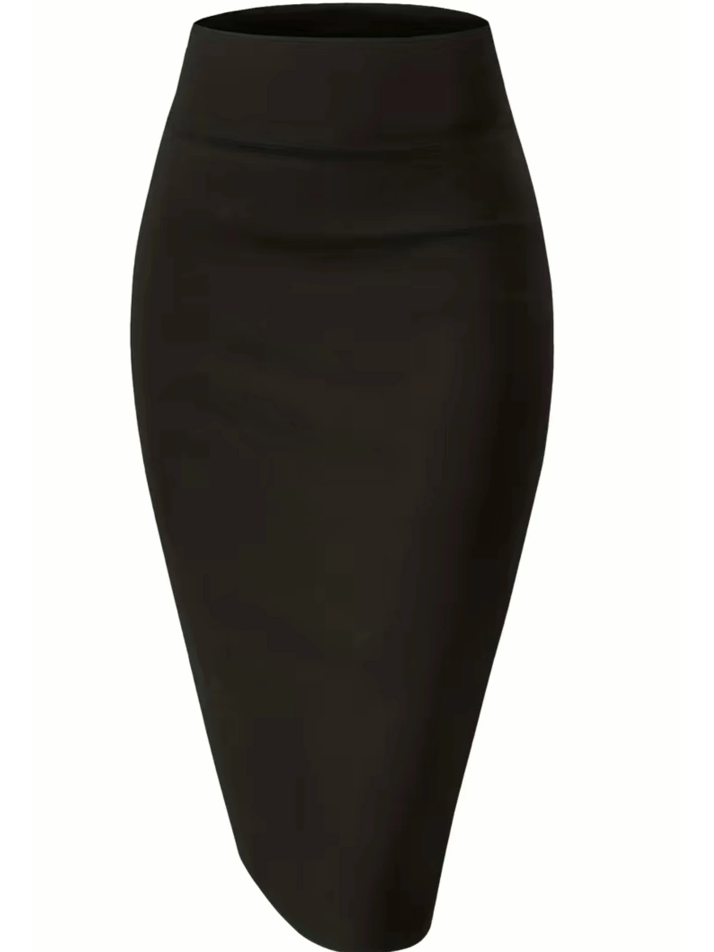 A versatile solid color skirt for women, paired with a fashionable look, perfect for casual and semi formal occasions.