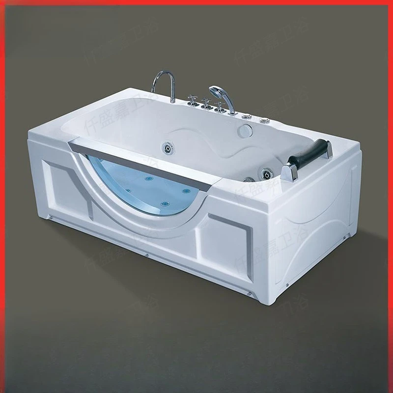 

Glass thermostatic surf jacuzzi acrylic household single bathtub