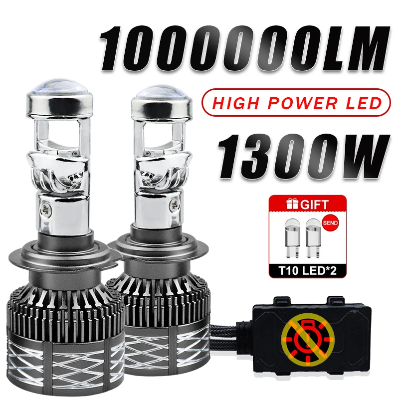 H7 H4 H11 LED Projector Lens Headlight H8 9005 9006 HB3 HB4 Car Bulb 6000K Canbus Turbo High Power Mini Auto/Moto Lamp Fog Light