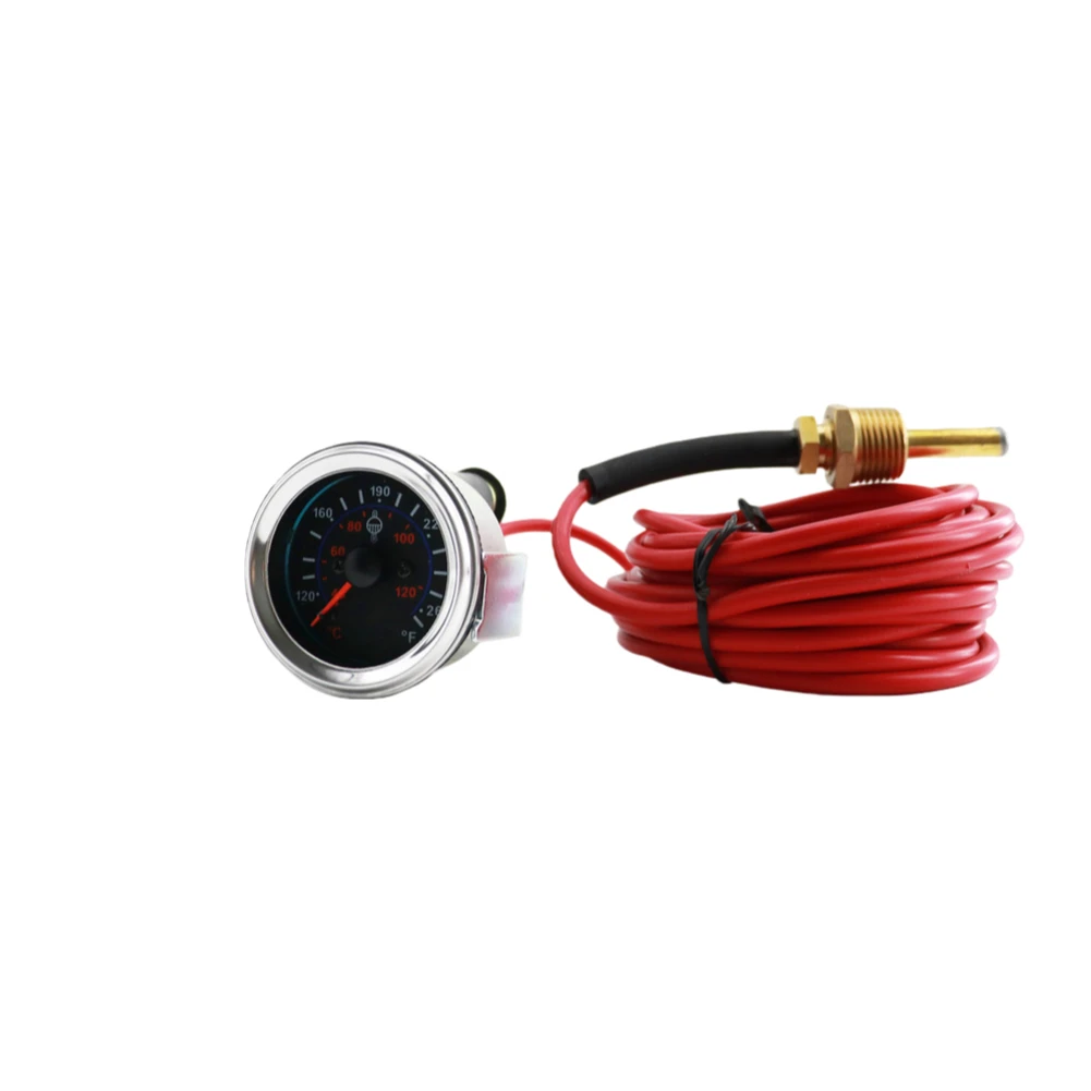 Mechanical Water Temperature Gauge 40 120 for celsius with 5 Meter Cable Suitable for Cars RV Compatible with 12 Volt 24 Volt