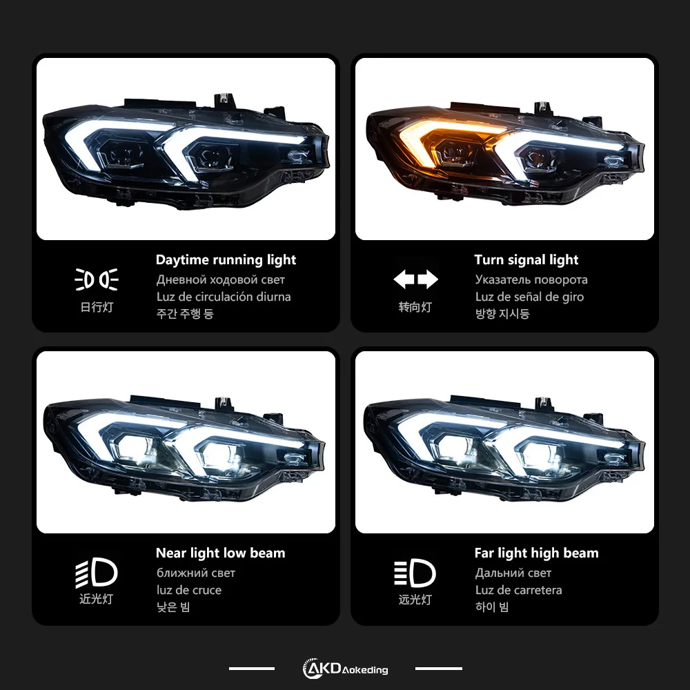 Car Styling Head Lamp For BMW F30 Headlight Projector Lens 2013-2018 F31 318i 320i 325i LED Headlight Drl Automotive Accessories