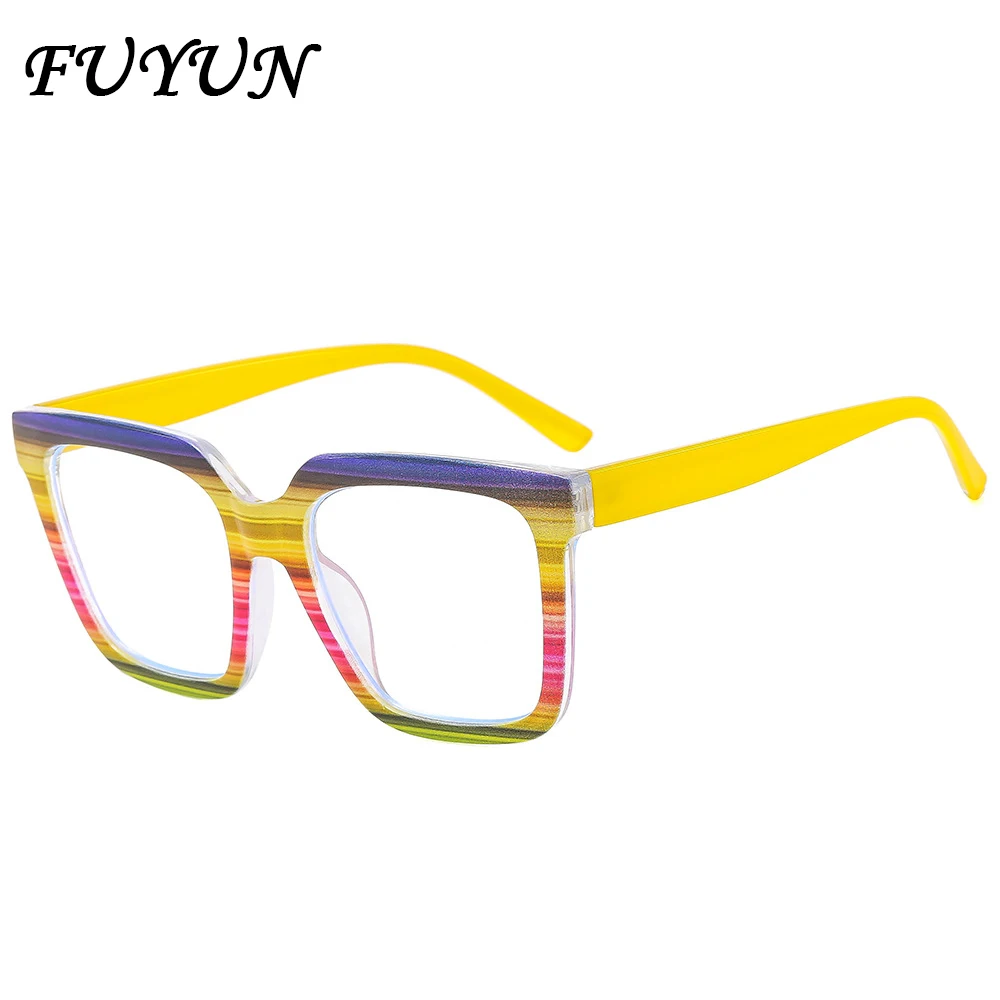 Fashion Grid Square Cat Eye Anti Blue Light Glasses Retro Women's Flat Light Glasses Trend Computer Literature Frame Wholesale