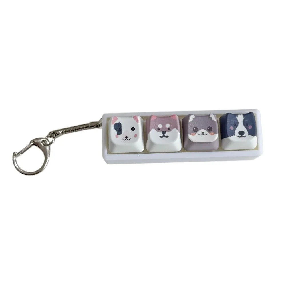 4/9-Key Decompression Button Cute Design Simulation Keyboard Mini Keyboard Pendant Puppy Cartoon Dog Keyboard Keychain