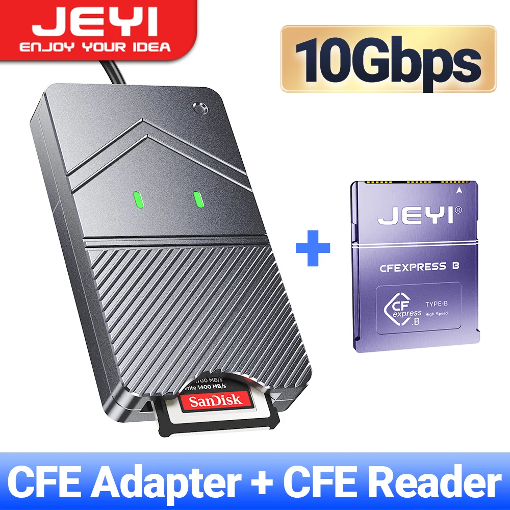JEYI 2230 M.2 NVMe SSD naar CFE Type-B puur koperen adapter, uitbreidingsgeheugen CFexpress-kaart voor NIKON Z6/Z7/Z8/Z9/D6, CANON R3/R5C
