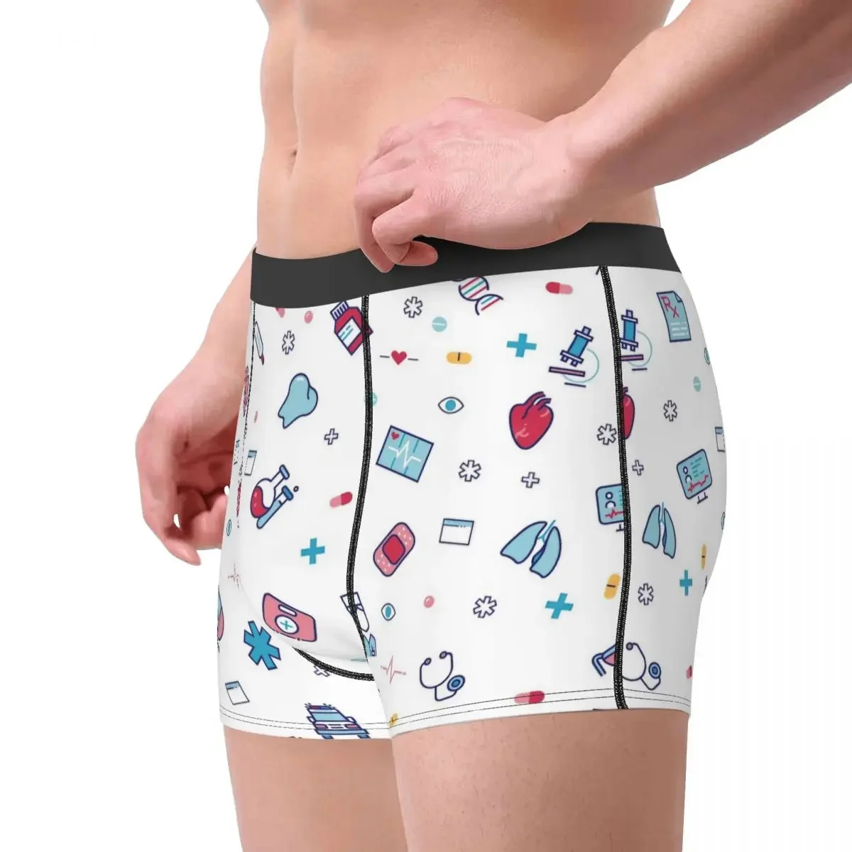 Homme Infirmière Outils Dessin Animé Sous-Vêtements Longs Sexy Boxer Briefs Shorts Culottes zones me Doux Caleçon S-XXL