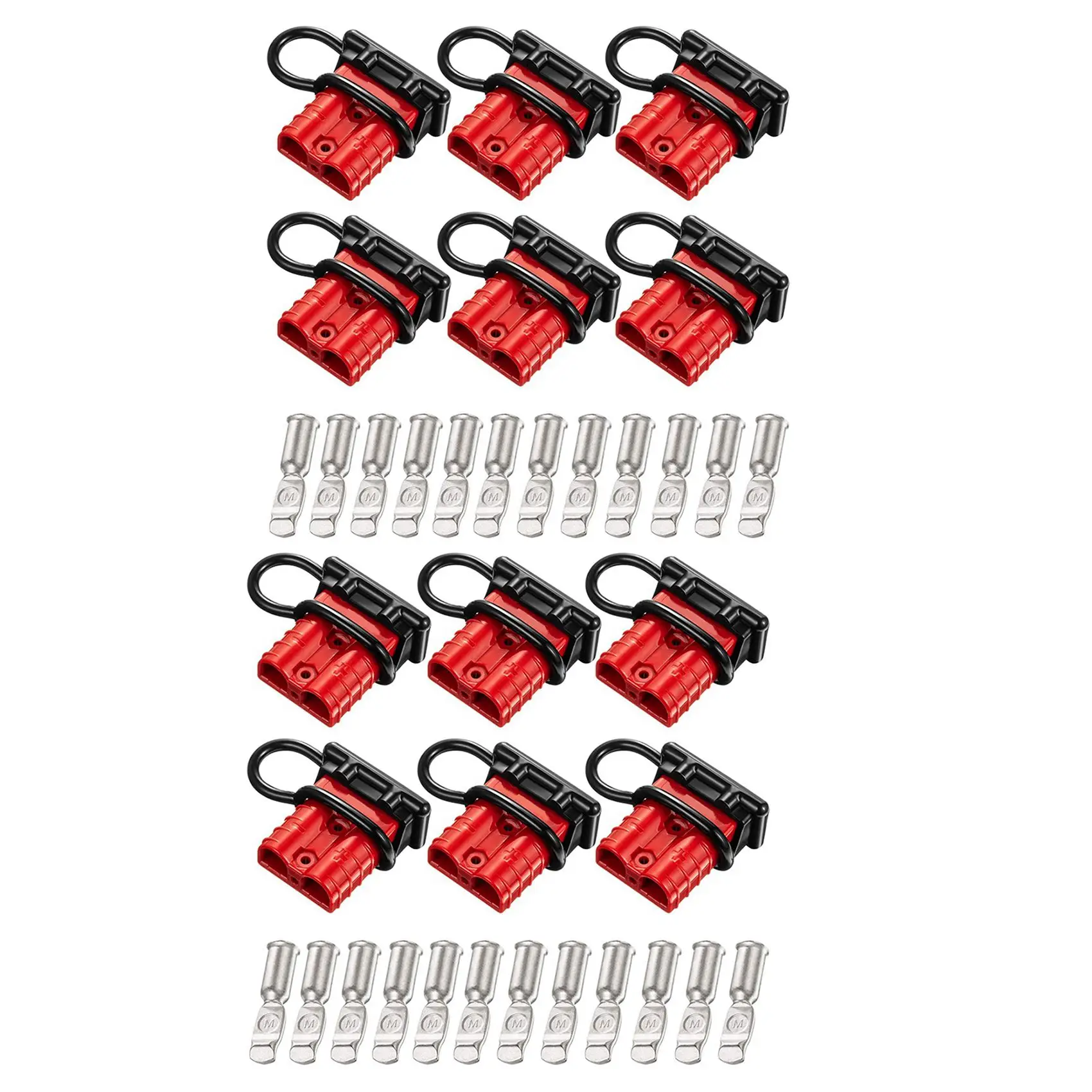 12Sets 6-10 Gauge Battery Quick Connector 50A 12-36V Battery Quick Disconnect Wire Harness Plug Kit Battery Quick Plug A