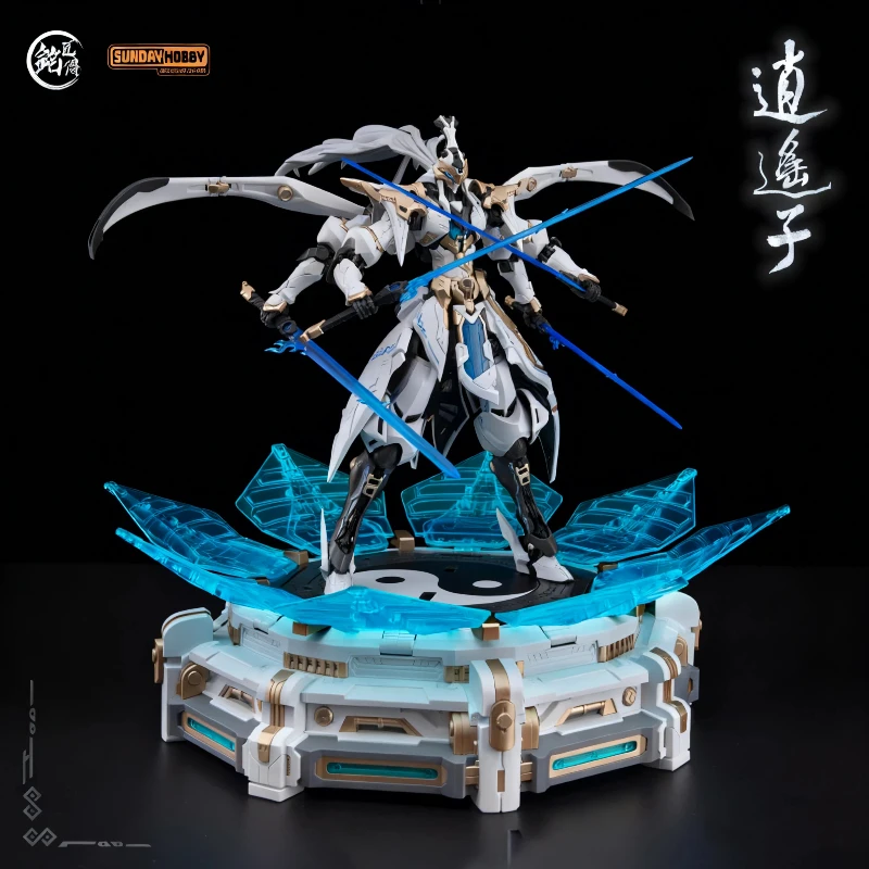 1/100 Xiao Yao Zi Assembly Model Kit Alloy Skeleton Mecha Toy With Lotus Stand Chinese Style Immortal Action Figure Decor Gift