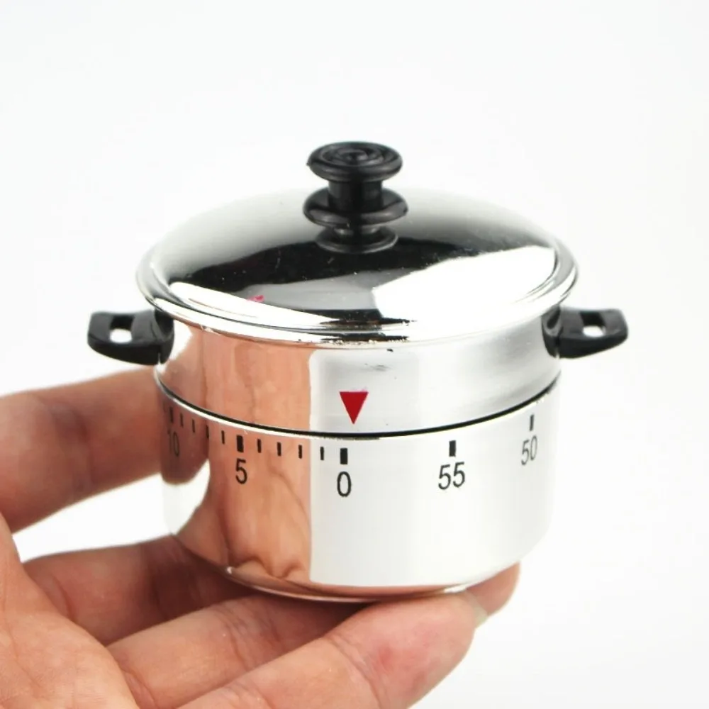60 Minutes Kitchen Timer Multi-purpose Pressure Cooker Shape Mechanical Timer Portable Manual Cooking Baking Helper Barbecue