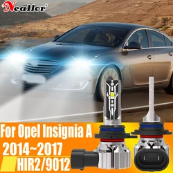 2pcs HIR2 9012 Led 헤드 라이트 Canbus 오류 없음 자동차 전구 높은 전력 6000K 백색광 다이오드 램프 12v Opel Insignia A 2014 ~ 2017