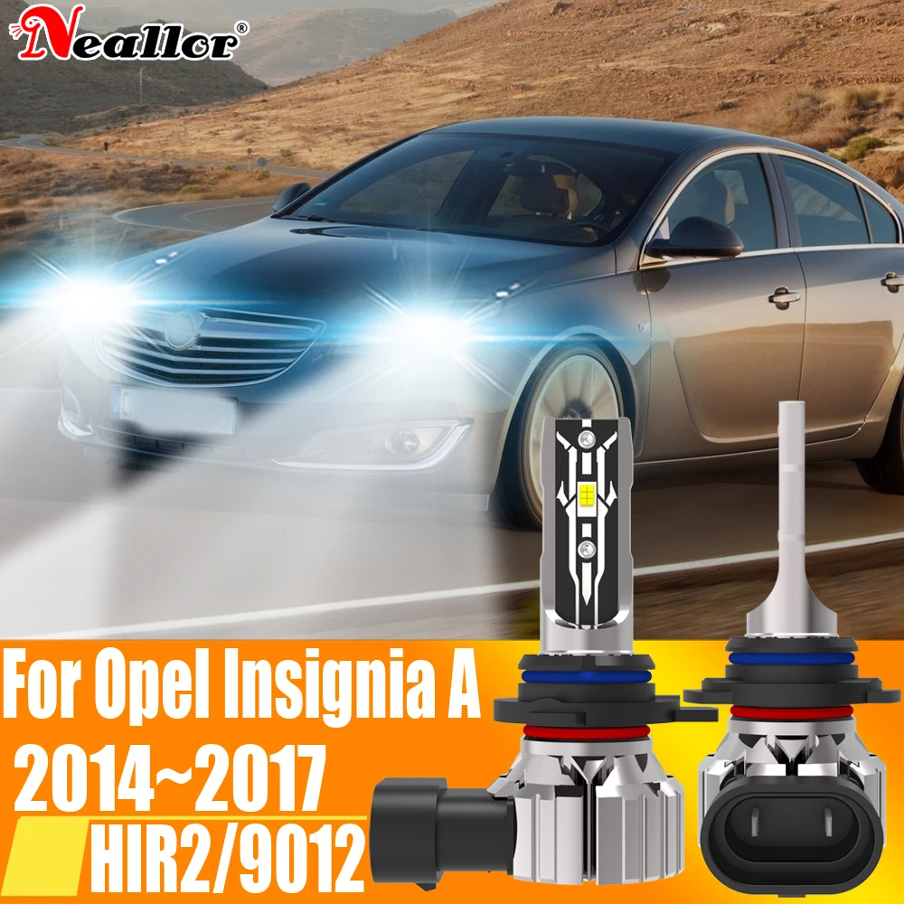 2pcs HIR2 9012 Led Headlight Canbus No Error Car Bulb High Power 6000K White Light Diode Lamp 12v For Opel Insignia A 2014~2017