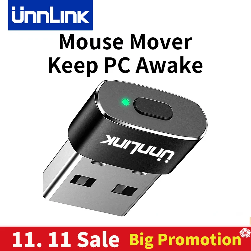 

Unnlink USB Mouse Jiggle, Undetectable Mouse Mover, Automatic Keeps Computer Awake, Simulate Mouse