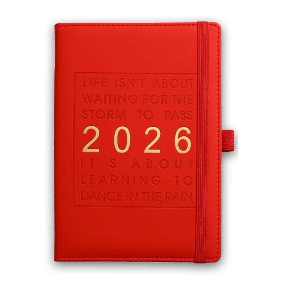 

English 2026 Schedule Planner Notepad Wear-resistant Bookmark A5 Agenda Planning Notebook Simple Portable To-do List Notebook