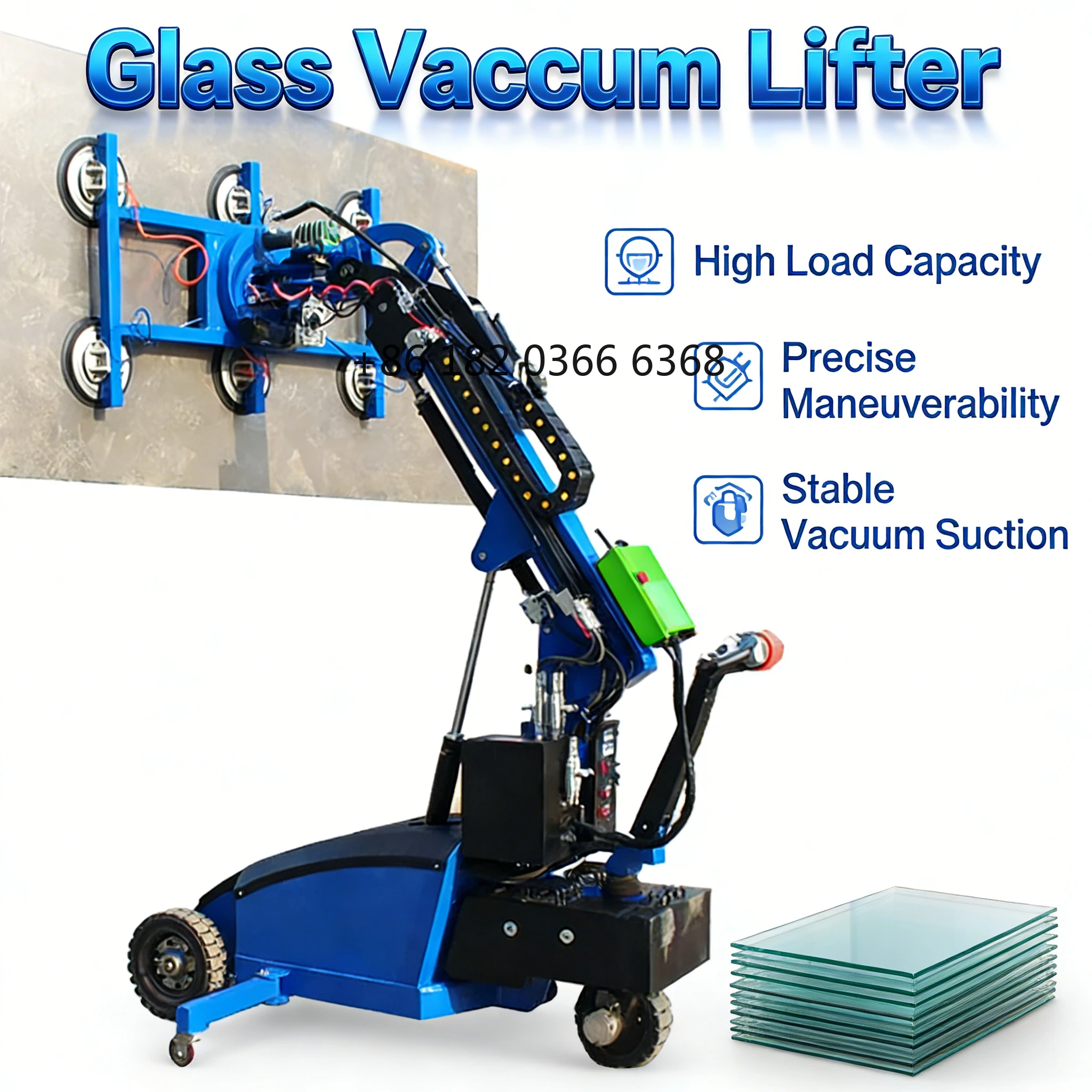 Customized Professional Wood Panel Lifter Bot Glass Manipulation Robot Vacuum Lifter For Lifting Large Glass Sheets