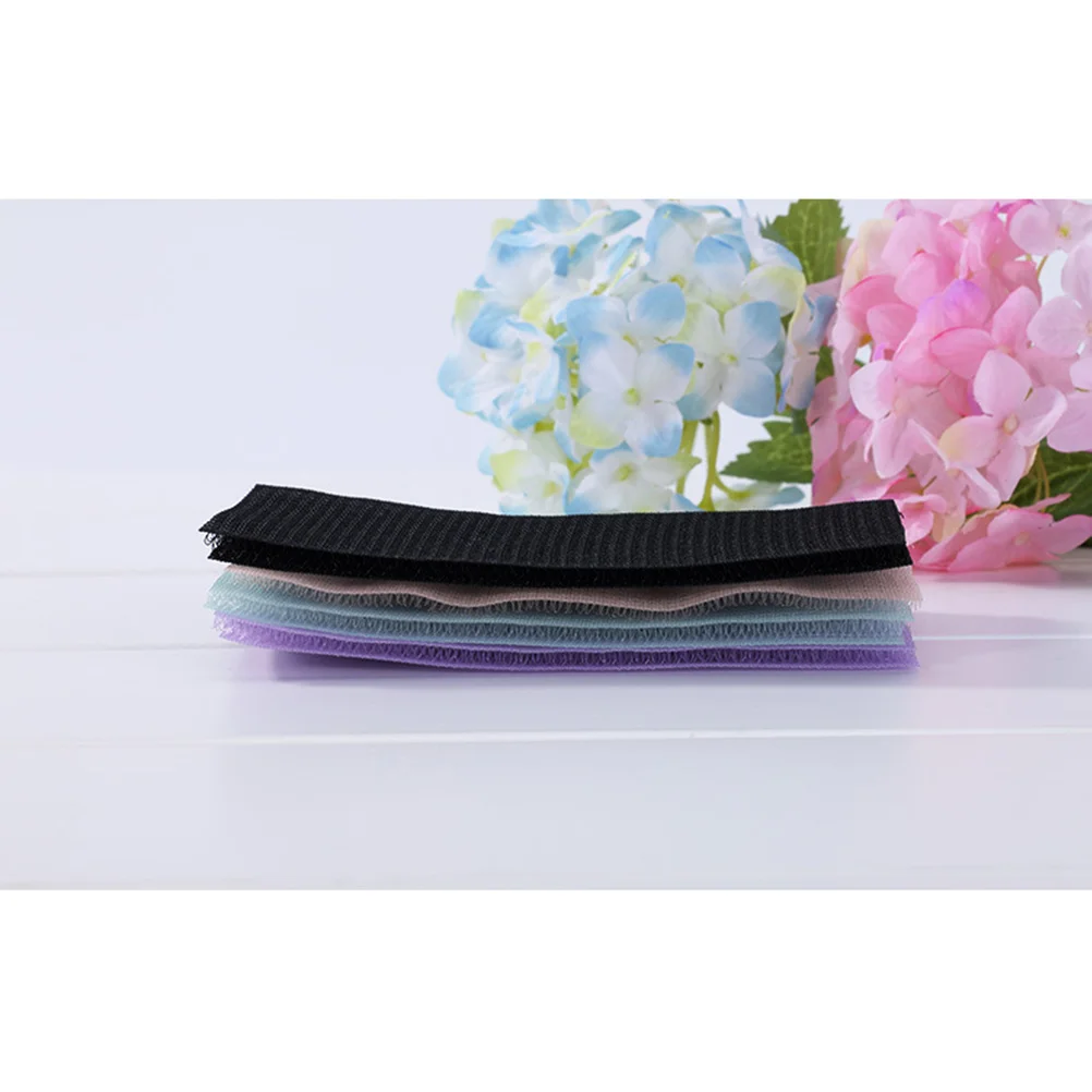 

2Pcs No Metal Elastic Hair Bang Stickers Convenient Styling for Women Anytime Use Ponytail Holders Mixed Color