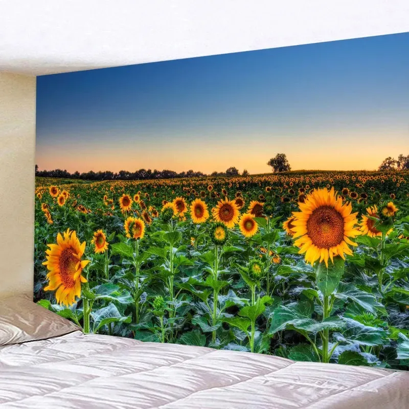 VIKAMA Wandteppich mit Waldwasserfall-Motiv, Wandbehang, Naturlandschaft, Schlafzimmer, Wohnzimmer, Wohnheim, Heimdekoration, Polyestergewebe
