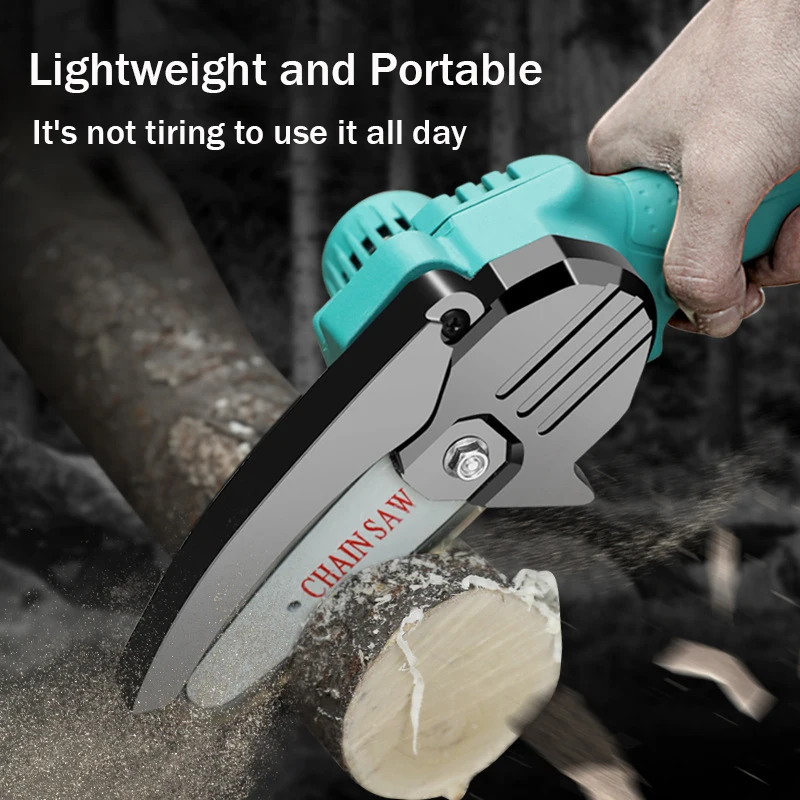 24V Battery 2022 New Portable Mini Electric Pruning Saw Rechargeable Small Wood Spliting Chainsaw One-handed Woodworking Tool