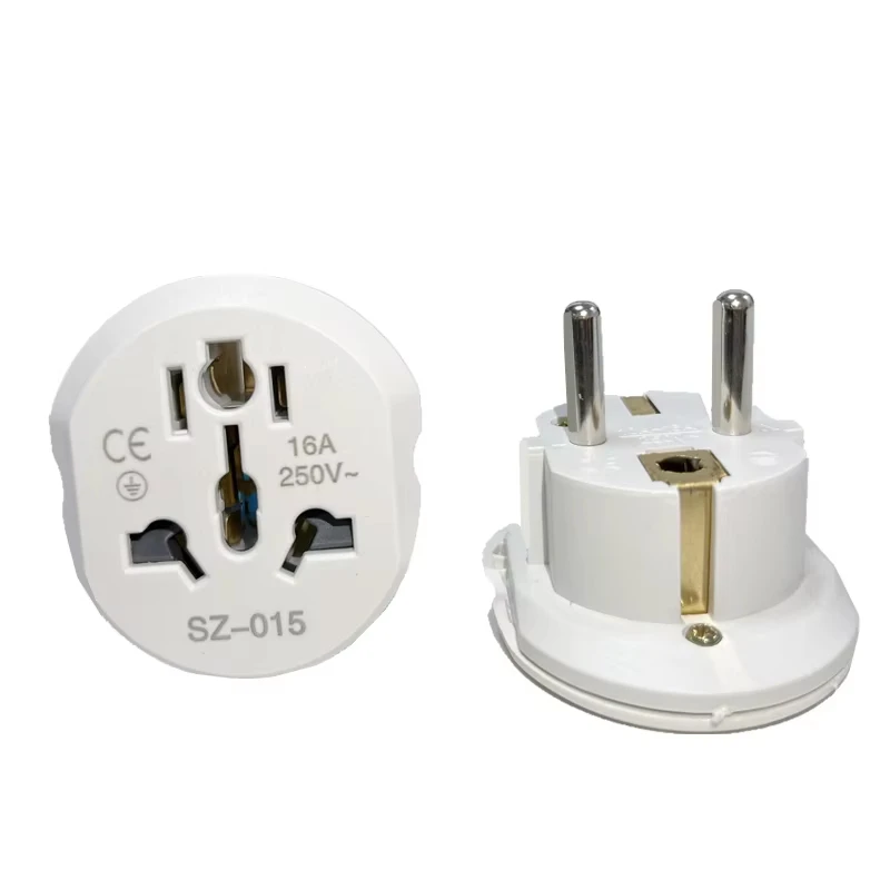 16A Current Conversion Plug Travel Adapter 250V Korea EU Plug Socket High Quality Wall Socket for AU US UK CN to EU KR Universal
