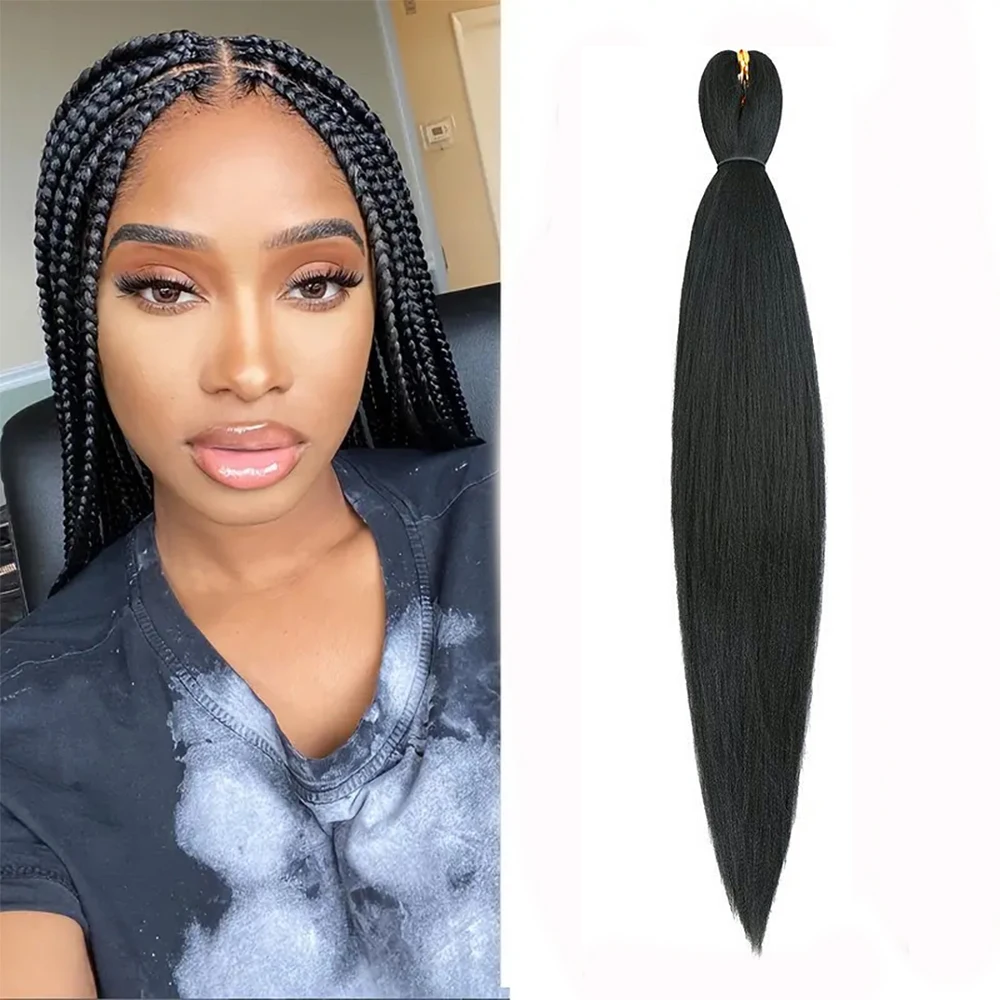 1Pack/bag 26inch EZ Yaki Jumbo Braid Synthetic wig Hair Extension straight Pre-Stretched Crochet African dreadlocks Braided hair