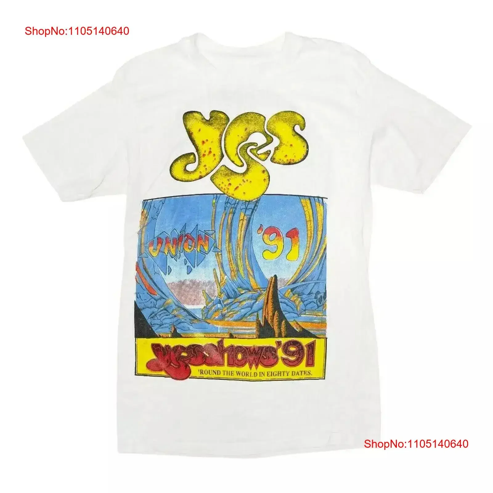 نادر نعم الاتحاد 1991 جولة الفرقة الأبيض الرجال جميع حجم هدية الأسرة تي شيرت E450 webp خمر غسلها قليلا مصمم الملابس